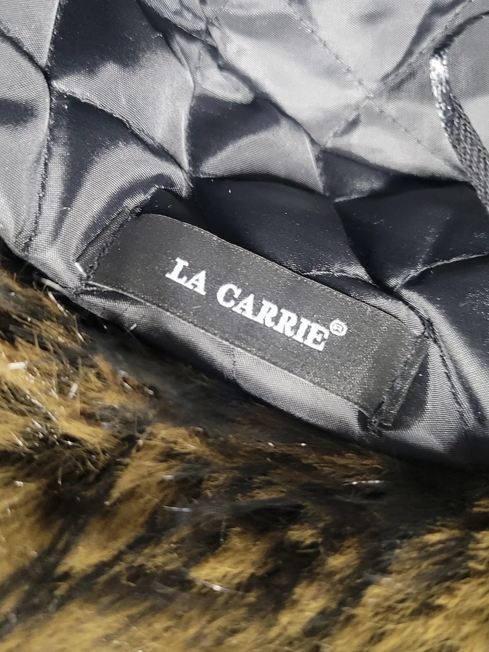 LA Carrie Faux Fur Leopard Print Bucket Hat in Brown